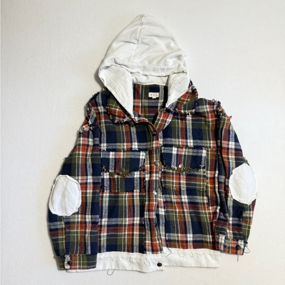 POL Multicolor Plaid Jacket Size L